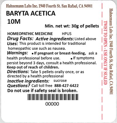 Baryta Acetica 10M 30g - Baryta Acetica 10M 30g